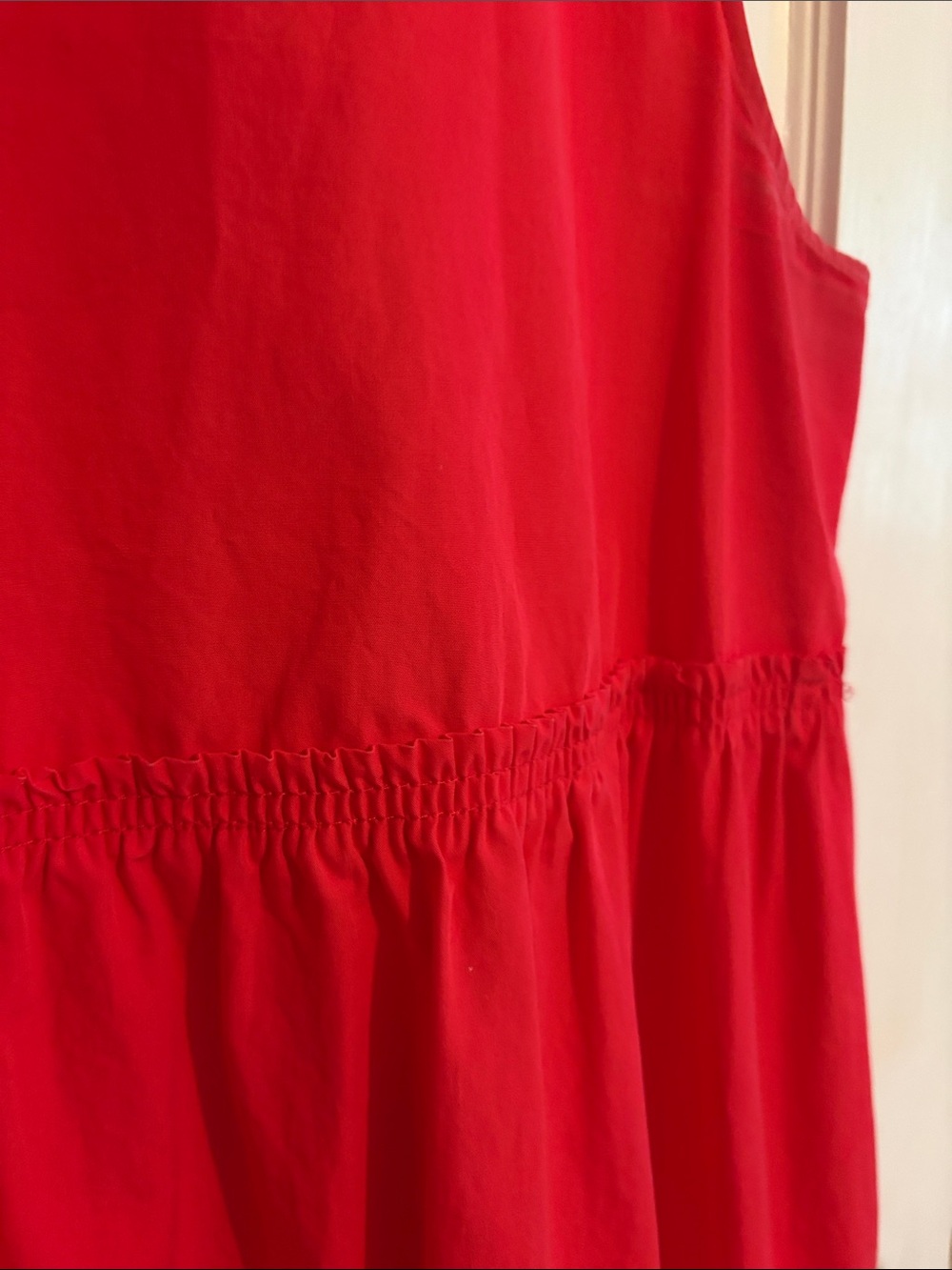 Madewell Red Sleeveless Tiered Maxi Dress - Picture 3 of 4